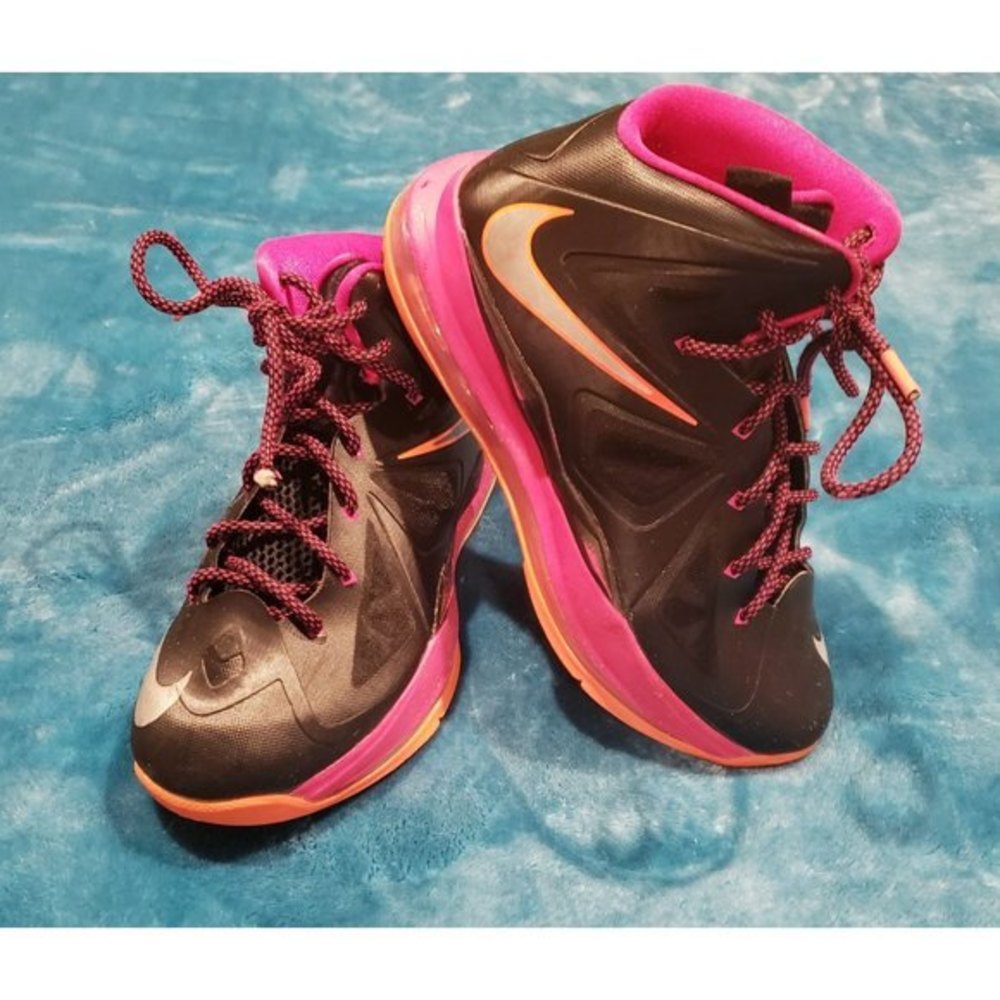Nike LeBron x Floridian Sneakers Black Pink Orange